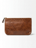 Large Brown Embossed Pouch