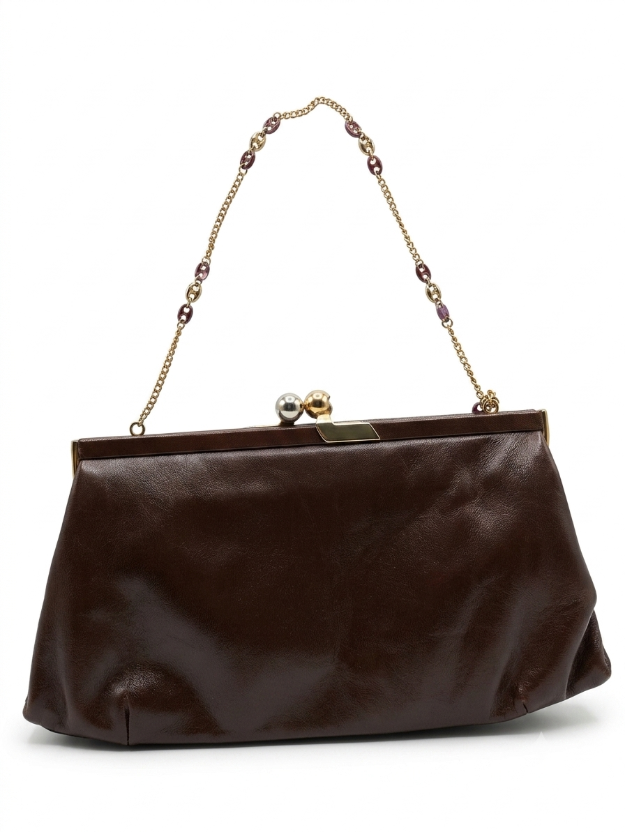 Snakeskin Leather Evening Bag