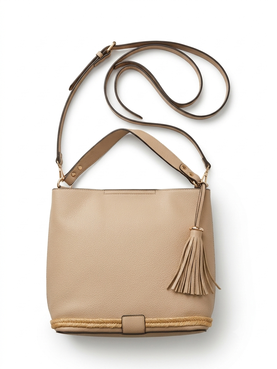 Beige Top Handle Bag