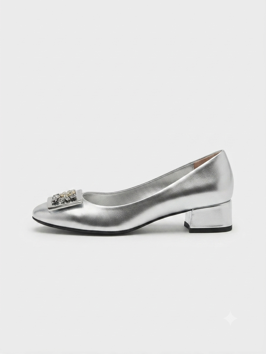 Silver Pumps