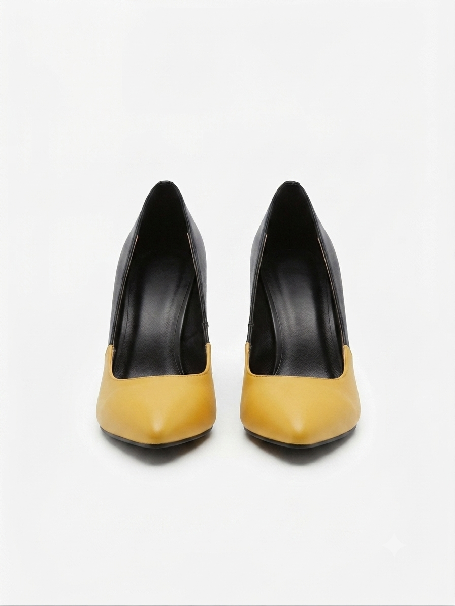 Yellow stiletto Pump