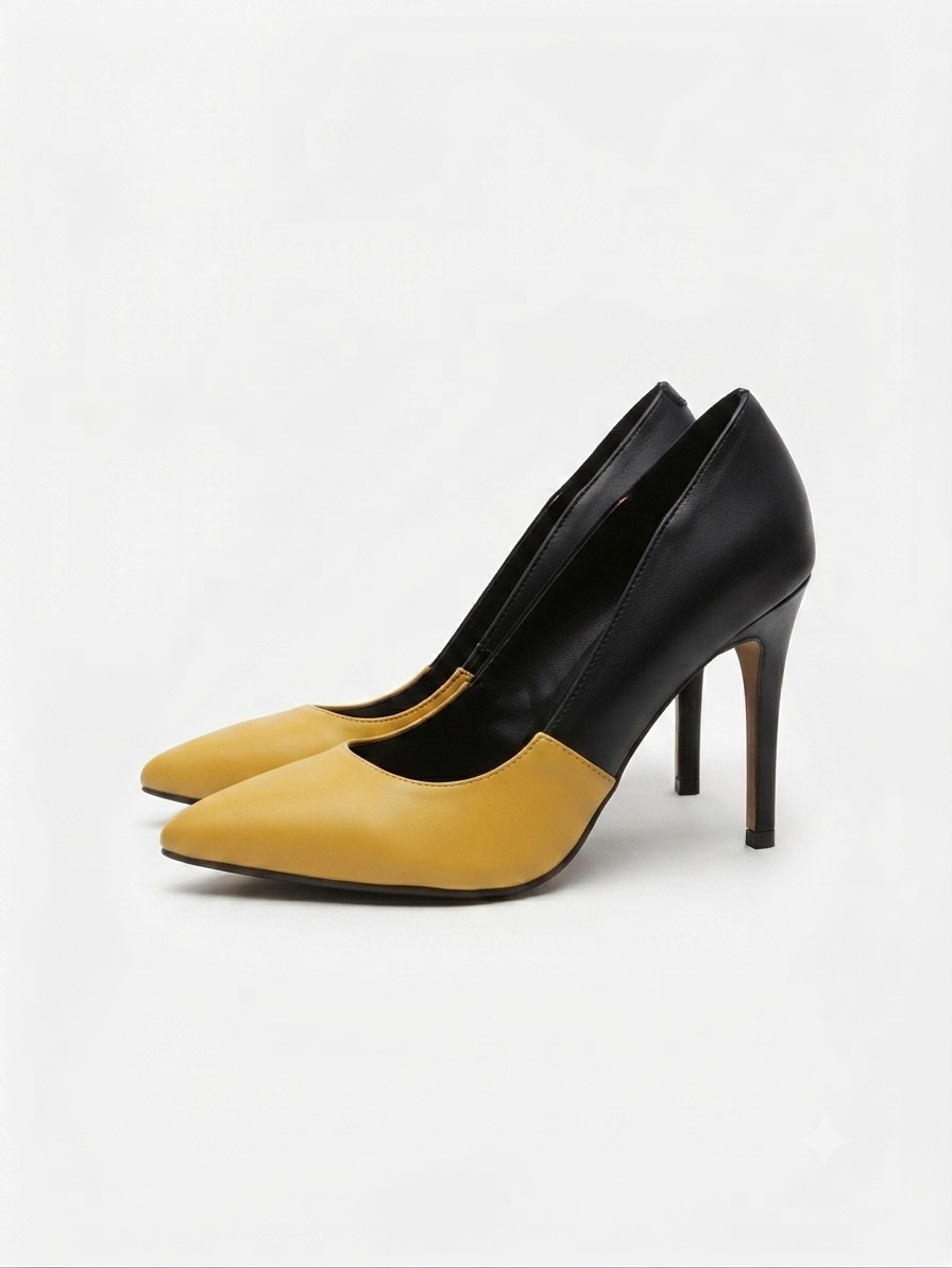 Yellow stiletto Pump