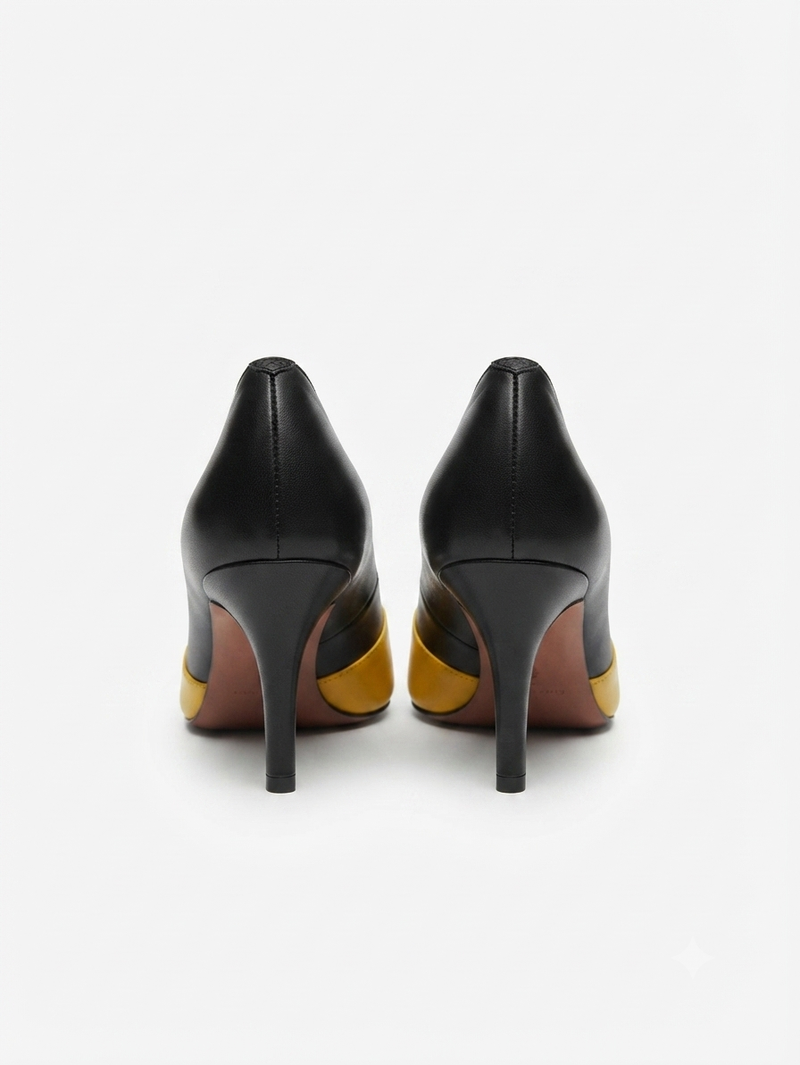 Yellow stiletto Pump