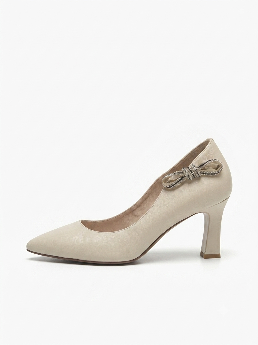 Beige Kitten Heels