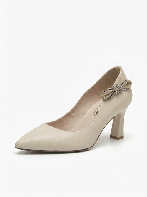 Beige Kitten Heels