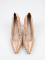beige Patent Heels