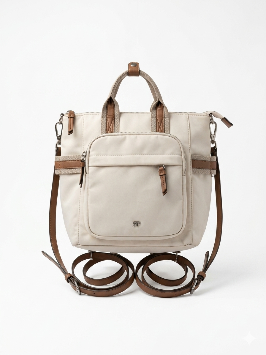 Parfois Ecru Textile Bag