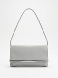 Glossy Silver Clutch