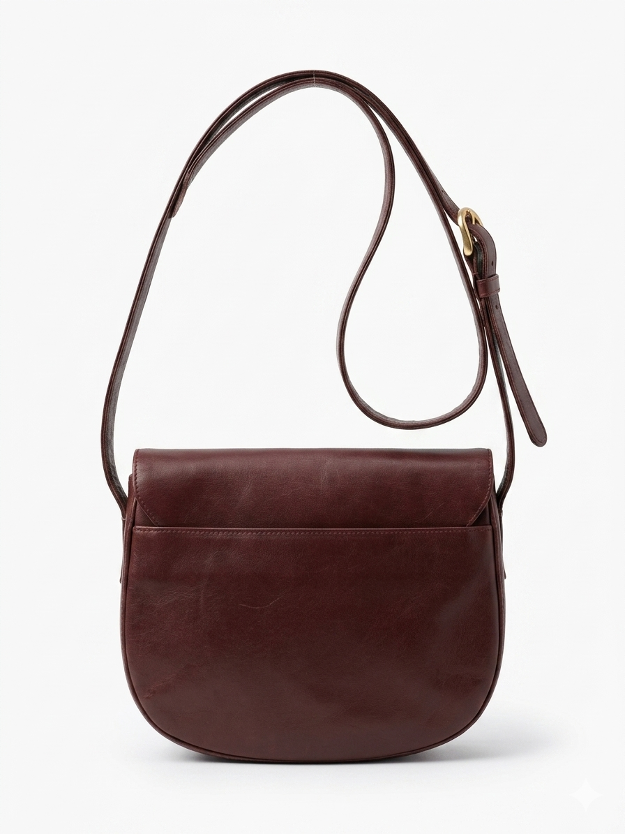 Maroon Leather Crossbody