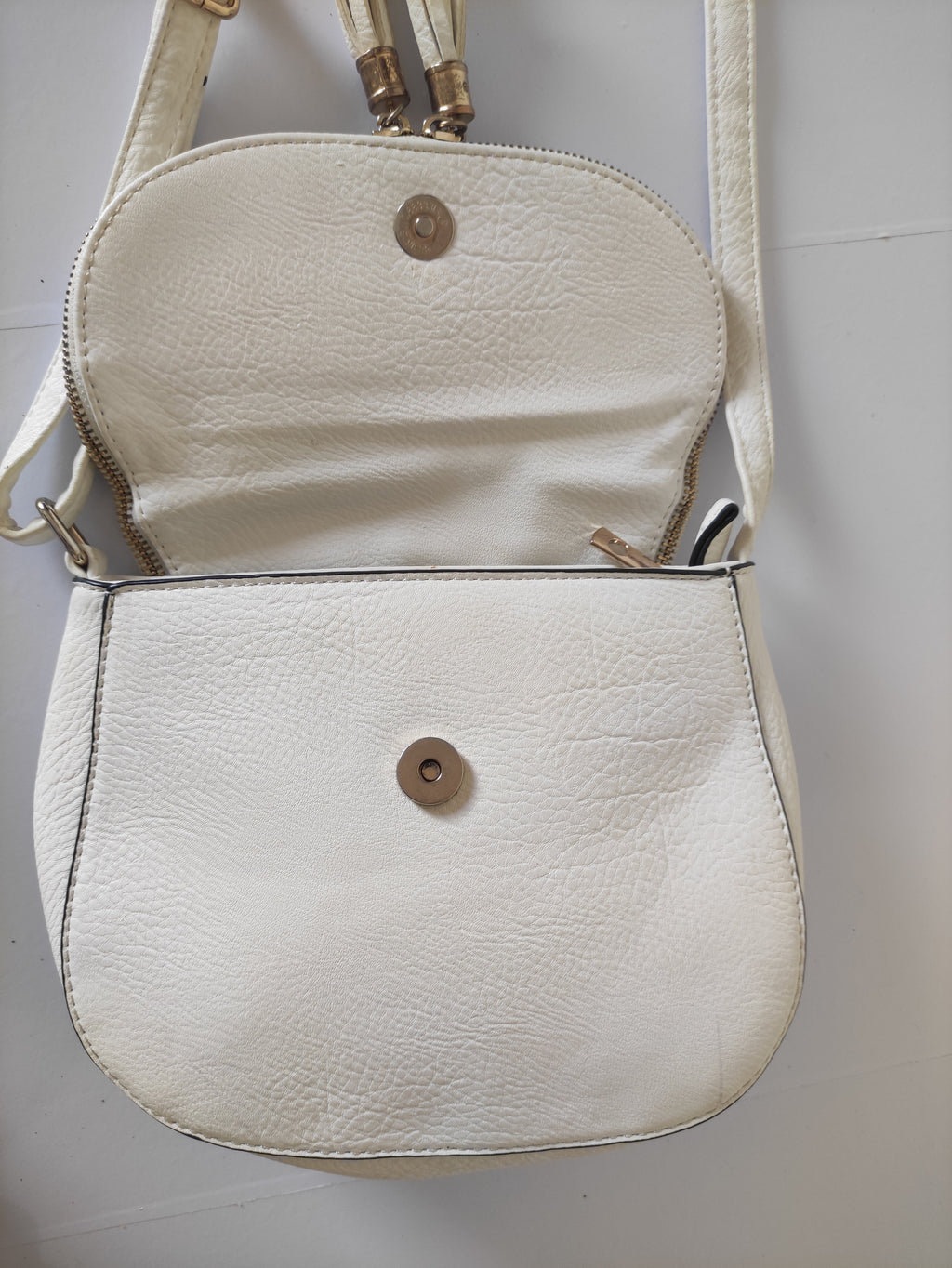 White Tassel Crossbody