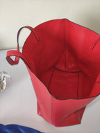 Red Faux Leather Tote