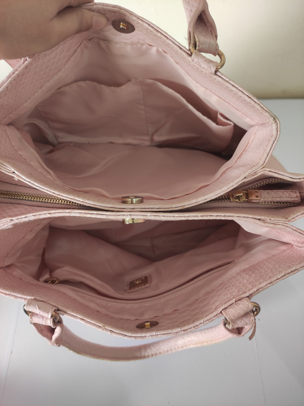Pink Textured Bag