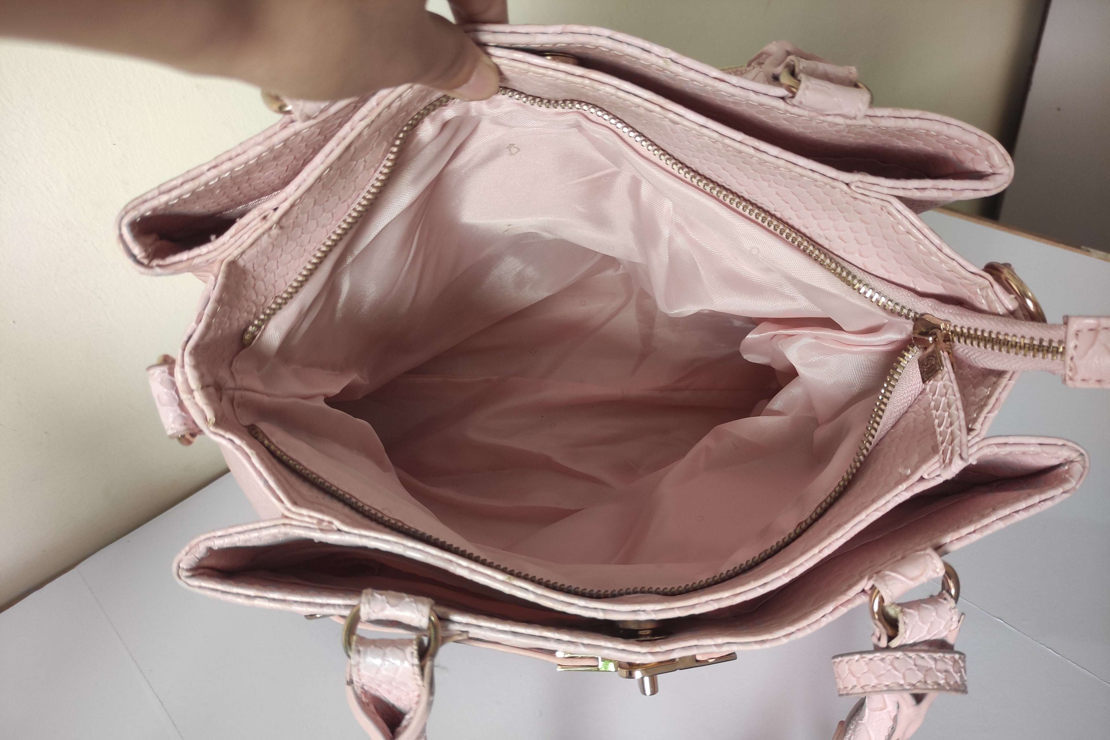 Pink Textured Bag