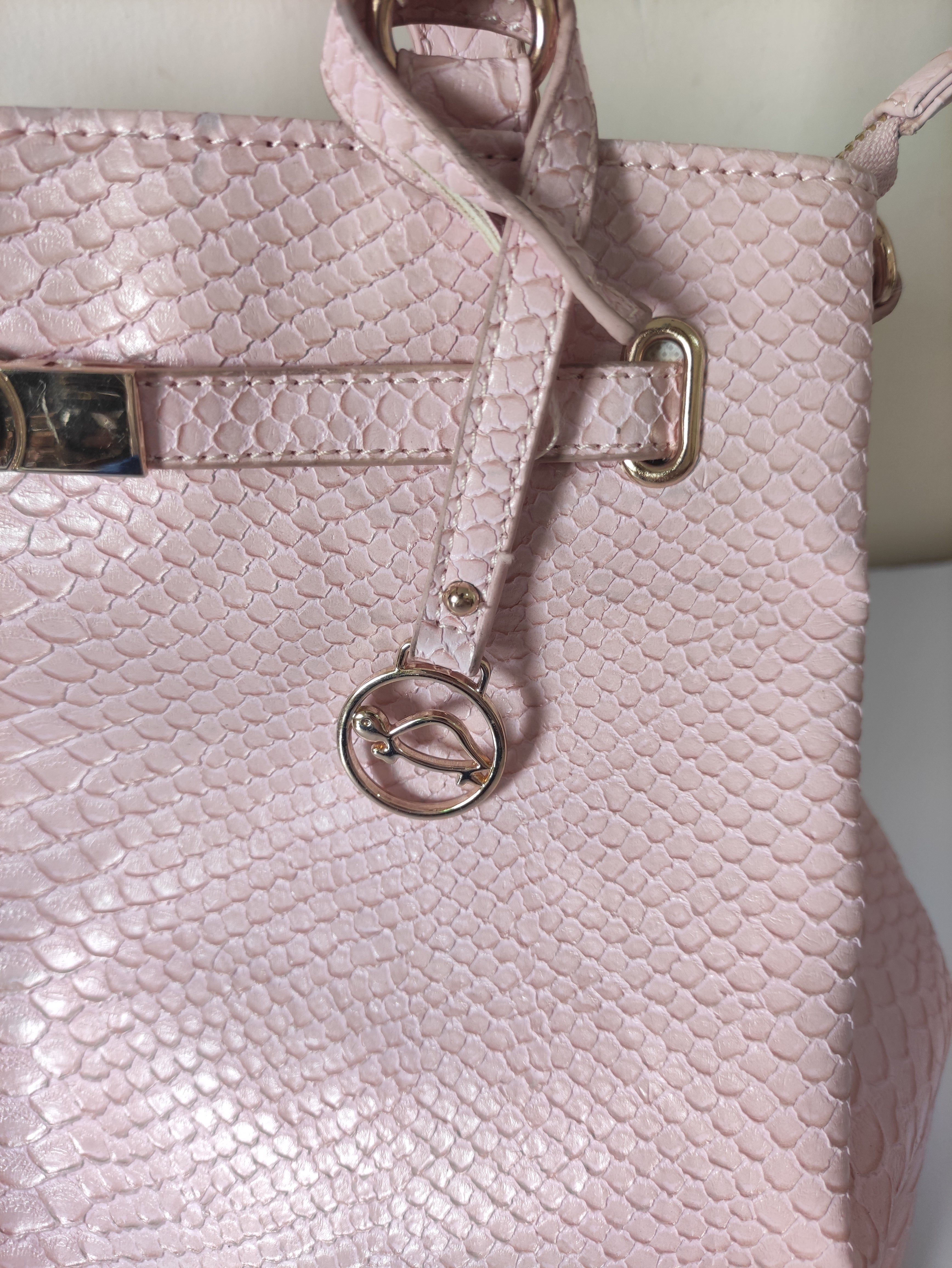 Pink Textured Bag