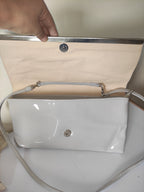 Glossy Silver Clutch