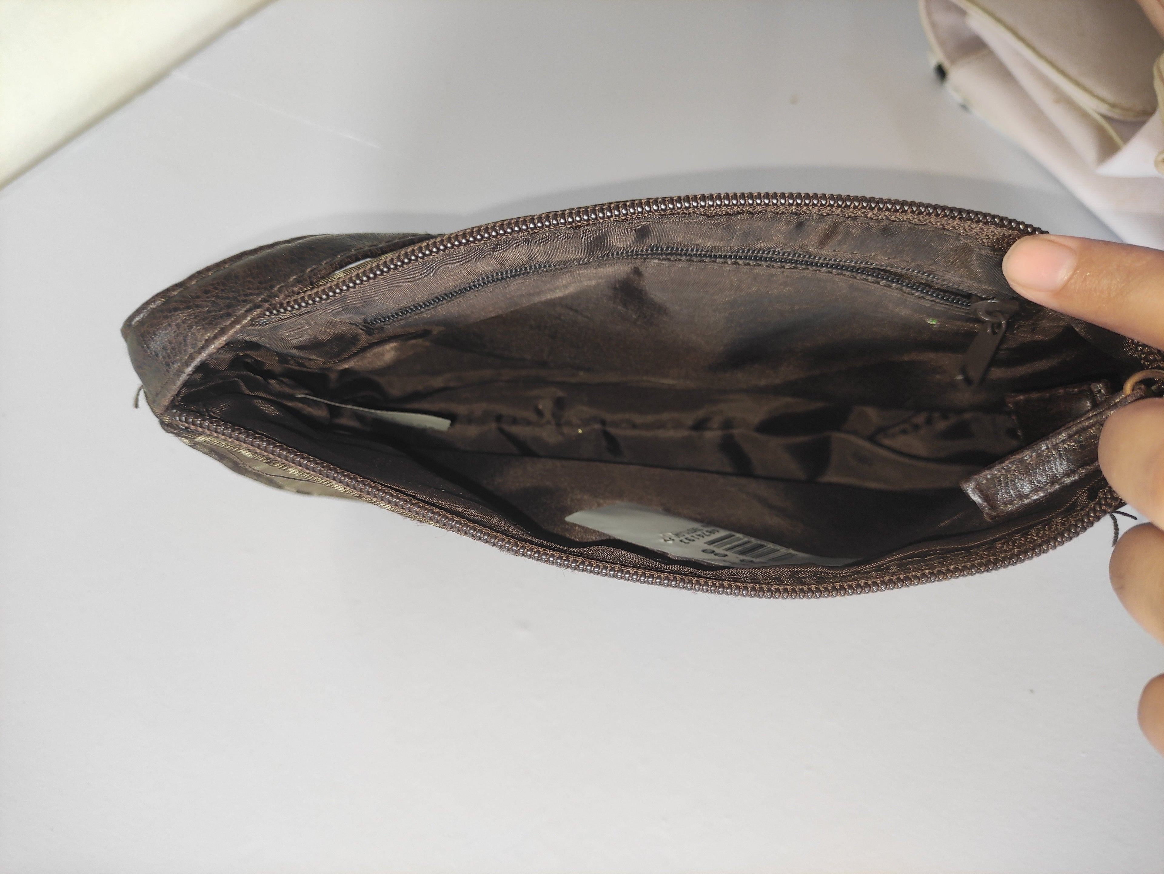 Brown Patterned Handbag