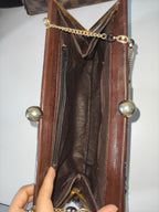 Snakeskin Leather Evening Bag