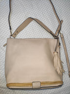 Beige Top Handle Bag