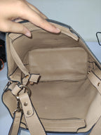 Beige Top Handle Bag