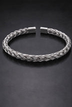 Twisted Cable Wire Cuff Bangle
