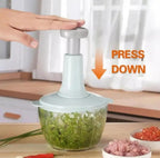 Kitchen Push Chopper Multicolor ABS Plastic Vegetable Cutter