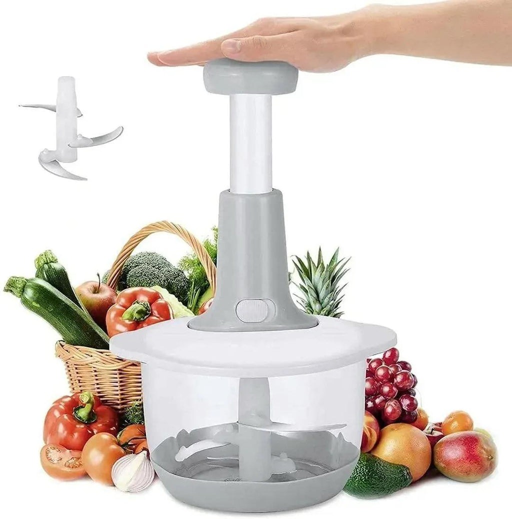 Kitchen Push Chopper Multicolor ABS Plastic Vegetable Cutter